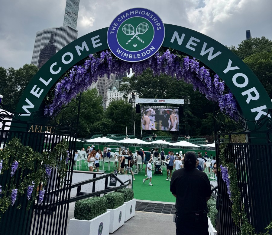 Wimbledon pop up in Central Park, New York City.